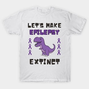 Epilepsy Extinct T-Rex Epilepsy Awareness Month T-Shirt